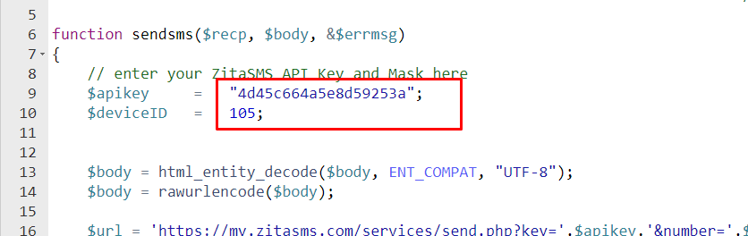 DMA Softlab Radius MAnager SMS Configuration